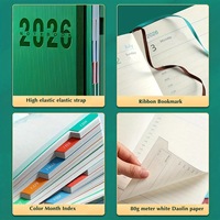 Cuaderno Promocional Multifuncional SHANQI Personalizado 2026 A5, con Cubierta de Cuero PU con Logotipo Grabado, 400 Páginas, Papel Dolly de 80g, con Fecha