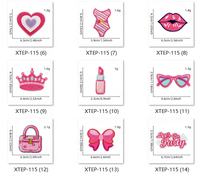 Nouveau belle princesse Style Logo broderie vêtements patchs populaire fille coeur brodé fer sur Patch pour vêtements chapeau sac