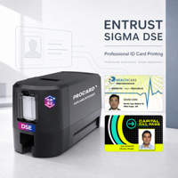 Imprimante de cartes d'identité ENTURST Sigma DSE, imprimante de cartes PVC simple ou double face, machine d'impression de badges d'identification professionnelle pour les entreprises