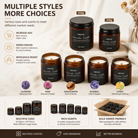 Lilin Wangi Kaca Amber |   Lilin Kedelai Alami, Sumbu Kapas & Tutup Logam |   Dekorasi Rumah yang Nyaman & Aromaterapi Terapeutik