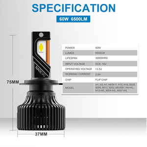 120 Wát Xe LED Đèn pha Bóng đèn H1 4300K <span class=keywords><strong>H3</strong></span> 6000K 9006 6500K <span class=keywords><strong>5000K</strong></span> 9005 tự động đèn pha H11 Đèn H7 LED Bulb H4 - Product Image 5