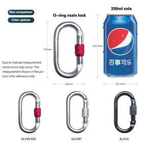 Jensan Custom 25kn Ce Klimmen Veiligheidshaak Vergrendeling Ovale Stalen Karabijnhaak Voor Valbescherming - Product Image 4