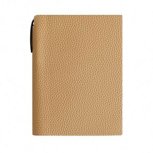 A6 100 Sheets Soft Cover Pu Leather Diary Journal <b>Sewing</b> Binding Custom Logo High Quality Notebook Gift - Product Image 3