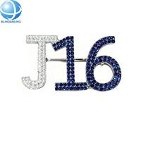Broche personnalisée en diamant Zeta Phi Beta pour femmes, épinglette de service de la confrérie 1920 J16, bijoux ZA pour la décoration des vêtements