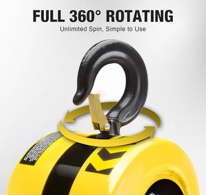 Baru 1T 220V kerekan rantai Manual dengan 10 'Lift 2000 Lbs kapasitas blok rantai baja 2 kait 2000 Lbs tuas kerekan - Product Image 2