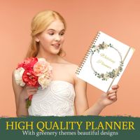 Planificateur en spirale personnalisé de mariage à motifs floraux livre et organisateur de journal d'écriture manuscrite pour mariage