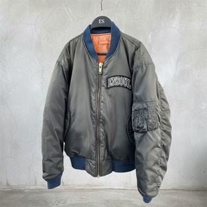 Chaqueta Bomber Vintage Personalizada ES, Estilo Vintage, Lavado Ácido, Impermeable, Bordada, Chaqueta de Piloto, Chaqueta Bomber de Poliéster para Hombre - Product Image 1