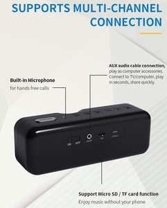 Offre Spéciale 3-en-1 pour barre de son de haut-parleur portable Bluetooth avec carte FM TF Haut-parleur rechargeable 1200 Mah avec horloge LED pour la maison - Product Image 6