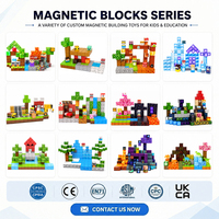 100 Piezas de Bloques de Construcción Magnéticos de Plástico, Juguete Educativo Sensorial Montessori STEM para Mayores de 3 Años, Cubos Magnéticos de 2 cm, Juego de Bloques
