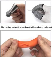 Cunas de dedos resistentes a cortes HPPE, protectores de mangas para dedos, cubiertas reutilizables para dedos, cunas de protección para trabajo de cocina