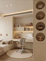Armoire de chambre à coucher intégrée en contreplaqué OSB moderne, design mural, grande capacité, durable, bricolage pour le rangement des vêtements en appartement