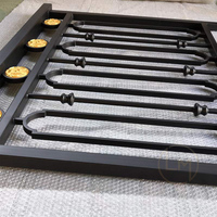 Escalier moderne de luxe en métal noir pour la maison, le porche avant, le jardin, balustre contemporain, main courante en fer forgé, balustrades, rampes