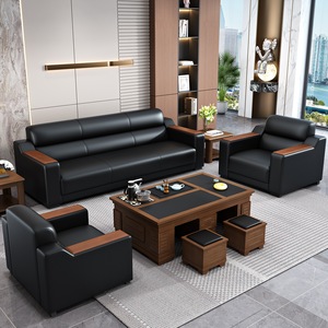 Juego de Sofás Seccionales Comerciales Modernos y Económicos con Base de Madera Duradera, Esponja de Alta Densidad y Diseño Personalizable para Oficina - Product Image 1