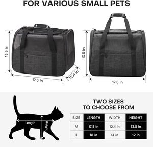 Luxury <b>PET</b> Soft-Sided Portable Dog Travel Bags-Airline Approved Eco-Friendly Nylon Zipper Folding <b>Backpack</b> 10kg Capacity - Product Image 6