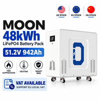 Batterie LiFePO4 Docan US EU Stock Power Wall 48kWh 51.2V 942Ah 314ah, système de stockage d'énergie domestique, batterie de secours solaire, BMS intelligent, ESS