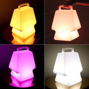 Asma Lamba Kablosuz Gece Lambası Uzaktan Kumandalı Kısılabilir Parlaklık Dekoratif Şarj Edilebilir Pil Kubbe RGB LED Plastik Masa - Product Image 1