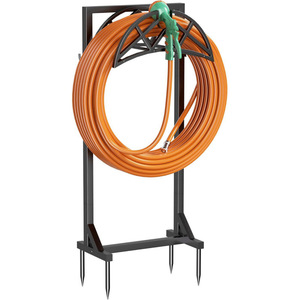 Soporte para manguera de jardín, estante de almacenamiento independiente para exteriores, con capacidad para 150 pies de manguera, soporte metálico para patios y céspedes. - Product Image 5