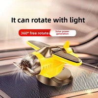 Nouvel Ornement de Toit de Voiture Rotatif à Énergie Solaire, Design Cartoon, en Plastique, à Fixation sur Tableau de Bord Automobile