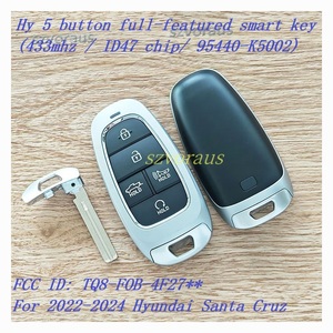 Hy 5 nút đầy đủ tính năng phím thông minh (433Mhz/Chip id47/95440-k5002) - Product Image 2