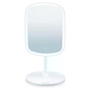 กระจกแต่งหน้าแบบตั้งโต๊ะพร้อมไฟ LED รุ่น Bs47 (16x34 ซม.) สีขาว 00010468 - Product Image 1