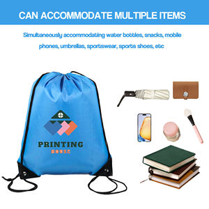 Custom Logo Sport Travel Backpack <b>Drawstring</b> <b>Bag</b> Waterproof Polyester <b>Bag</b> Storage <b>Bag</b> Outdoor Portable Light Weight <b>Bag</b> - Product Image 4