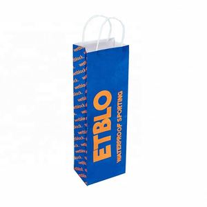 Champagne Wine Gift Paper <b>Bag</b> with Recycled Kraft Paper Custom Logo Offset Printing Food Packaging - Product Image 5