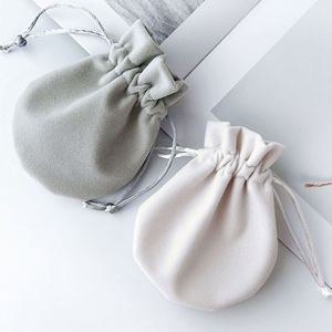 Creamy <b>White</b> Drawstring <b>Gift</b> <b>Bag</b> Luxury Velvet Jewelry Pouch Customizable Color & Logo for Brand Packaging & <b>Gift</b> Giving - Product Image 4