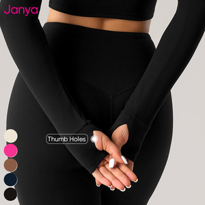 Chaqueta Deportiva Janya para <span class=keywords><strong>Mujer</strong></span>, Manga Larga, Cuello Alto, Cierre Completo, para Yoga, Ropa Deportiva, Transpirable, para Adultos - Product Image 6