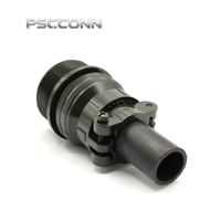 Connecteur circulaire industriel mâle fileté PSCCONN MS5015 Série MS3101A 28-21P, prise d'alimentation aérienne en ligne à 37 broches