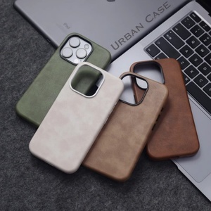 Funda Magnética de Cuero Crazy Horse Retro para iPhone 17 16 15 Pro Max 12 13 14, Carga Inalámbrica Mate, Carcasa Trasera Antigolpes - Product Image 4