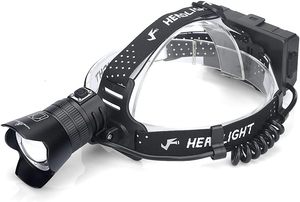 Lumens USB Rechargeable Headlamp Ultra Bright High Power 3 Modes Waterproof LED Headlight for Camping WADE-JS059 Back Red <b>Light</b> - Product Image 3