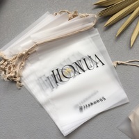 Sac biodégradable en plastique PVC avec cordon de serrage, sac en EVA givré, impression personnalisée, emballage pour vêtements