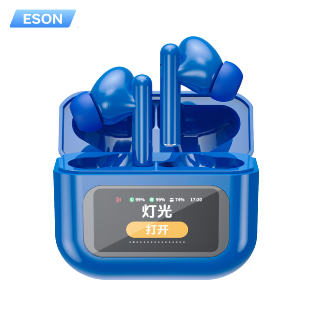 ESON Smart In-Ear Earbuds with Color Screen for 5.4 Active Noise Cancellation (ANC) IPX2 Waterproof JL Chipset