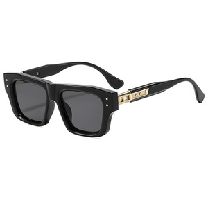 Gafas <span class=keywords><strong>de</strong></span> Sol Cuadradas con Marco Grueso, Estilo Artista Vintage 2026, para Hombre y Mujer, con Remaches, Estilo <span class=keywords><strong>Londres</strong></span>, Metálicas, <span class=keywords><strong>de</strong></span> Lujo, <span class=keywords><strong>de</strong></span> Diseñador - Product Image 6