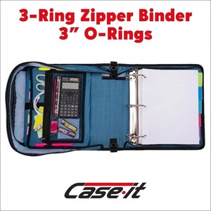 Sacoche Messenger Urbaine Personnalisée Case-it Mighty Zip Tab Zipper Binder, avec logo, style tendance - Product Image 4