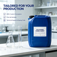 Agent fixateur cationique à base de polyamine, fixateur sans formaldéhyde pour colorants réactifs directs acides sur textiles en coton, nylon et laine