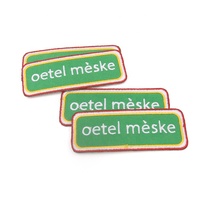 Patchs écussons personnalisés de marque privée, lettres et Logo, brodés bon marché, pour vêtements de bébé, vente en gros, pièces