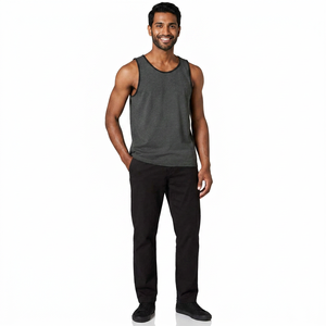 Camiseta sin Mangas Personalizada de Alta Calidad a Precio de Mayoreo para Hombre, Poliéster y Elastano, Secado Rápido, Transpirable, Camiseta sin Mangas Moderna para Hombre - Product Image 1