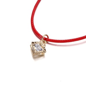 Waxed Thread Necklace <b>Making</b> <b>Kit</b> Red PU Leather Lobster Clasp Chain Jewelry Accessories Spring 2022 Jinhua Origin AC1557 - Product Image 5