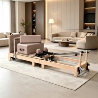 Nouvelle conception de machine de Pilates pliable en bois d'érable avec boîte et planche de saut, machine de Pilates commerciale, équipement de Pilates