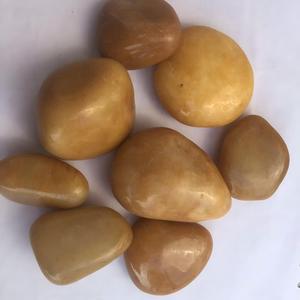 High Quality Polished Yellow <strong>Stone</strong> Pebbles Yellow River Rocks for Landscaping <strong>Garden</strong> Park Decor - Product Image 1
