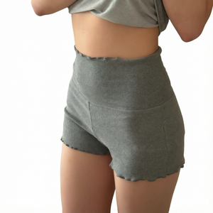 Pantalones Cortos de Yoga para Mujer, Estilo Vintage, Cintura Alta, Elásticos, Transpirables, Ajustados, Tipo Ballet, Pantalones Cortos para Dormir, Pijama - Product Image 1