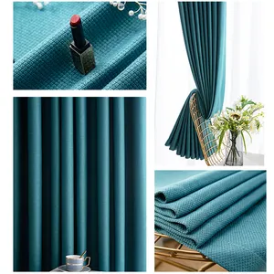 China Designs European Style Curtains Hot Selling Blackout Top Modern Bedroom Jacquard Curtain