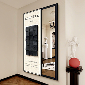 <span class=keywords><strong>Specchio</strong></span> <span class=keywords><strong>a</strong></span> Figura Intera Scorrevole Nascosto, Decorazione Murale <span class=keywords><strong>per</strong></span> <span class=keywords><strong>Ingresso</strong></span> 2025, Stile Instagram con Intaglio 3D in Legno Naturale - Product Image 2