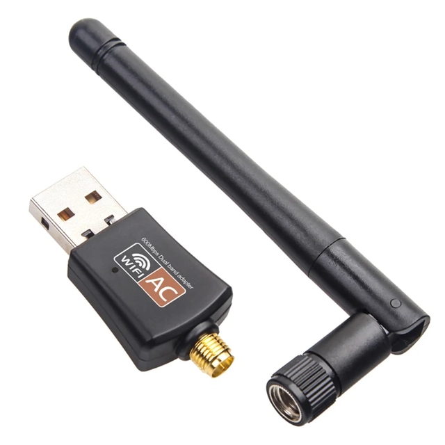 Dual Band 600Mbps USB Wifi Adapter 2.4GHz 5GHz WiFi with Antenna PC Mini Computer Network Card Receiver