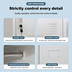 <span class=keywords><strong>Kd</strong></span> Cấu Trúc Cửa Ba Ngân Hàng Tủ Quần Áo Lưu Trữ <span class=keywords><strong>Locker</strong></span> 15 Lcoker Bột Tráng Sơn 4 Cửa Tủ Quần Áo Thép Almirah Usa - Product Image 4