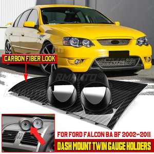 ที่ยึดมาตรวัดรถยนต์ ABS สำหรับแผงหน้าปัดรถยนต์ ช่องใส่มาตรวัดคู่ สำหรับ Ford Falcon BA BF 2002~2011 ขนาด 52 มม. ฝาครอบตกแต่งแผงหน้าปัดรถยนต์ - Product Image 1