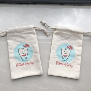 Personalized Logo Printed Boy Girl Tooth Fairy Bag, Personalized Gift, Personalized <b>Keepsake</b> - Product Image 2