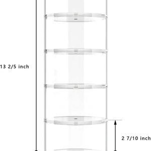Custom Design Clear Acrylic Belt Storage Organizer 5 Compartments Belt Box for Closet YAGELI - Product Image 3