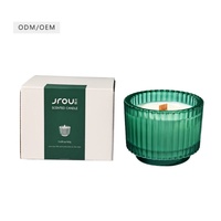 Bougie parfumée artisanale en verre, bougie de luxe à mèche en bois, vente en gros pour cadeau de pendaison de crémaillère